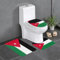 JIUTY Badteppiche, Motiv: Jordanische Flagge, 3-teilig, ultraweich, rutschfest, WC-Vorleger, Geschenk-Set, für Badezimmer, Badewanne