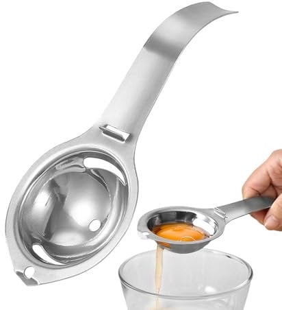 Strumento per separare le uova, separatore per le proteine, cucchiaio per filtrare i tuorli | Estrattore di tuorli | Durevole, separatore uova, setaccio per uova, utensili da cucina facili da pulire