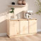 SXJEQOC Sideboard Massivholz Kiefer 111 x 34 x 60 cm Unbehandeltes Holz Beistellschrank Modernes Design Robuste Konstruktion für Wohnzimmer und Büro