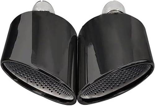 WzFacai6 Hochleistungs-Endrohr für Autoabgasanlagen Edelstahl Auspuff Endschalldämpfer für Audi A1 A3 A4 TT RS3 RS4 RS5 RS6 2008-2015 Langlebig und Rostfrei,A/Black
