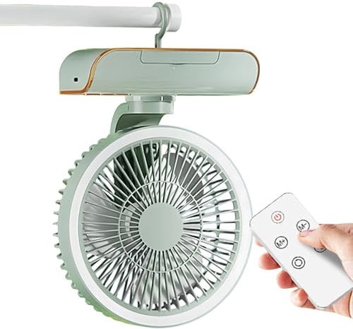 Desk Circulator Ventillez | Ventilatore da parete telecomando, clima caldo dovrebbe avere, illuminazione a 2 velocità, 5 velocità per la camera da letto, letto