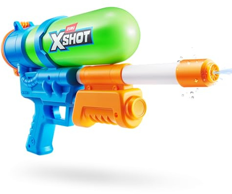 XSHOT Water Fast-Fill Retro Water Blaster (Green) by ZURU – Vintage-Style with Fast-Fill Tech, 33ft Range & 500ml Tank, Outdoor Summer Water Toy for Kids Ages 6+, Backyard & Pool Fun