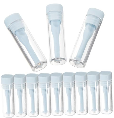12 Stück Kontaktlinsenentferner Stäbchen aus Kunststoff, Blau