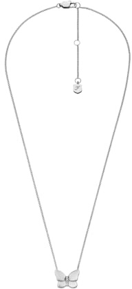 Fossil Sutton Women's Silver-Tone Stainless Steel Necklace, JF04935SET