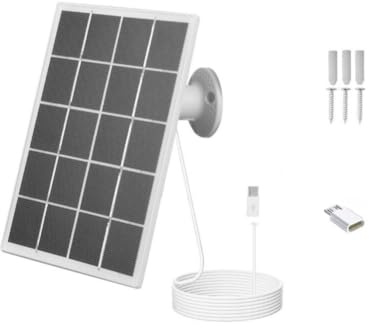 EpheyFIF Panneau de charge solaire pour Eufy ou Ring & Blink Camera