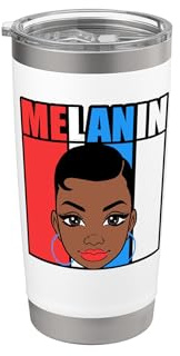 Juneteenth 1865 4. Juli Melanin Herren Damen Sista Bruh Kinder Doppelwandiger Edelstahl-Thermobecher