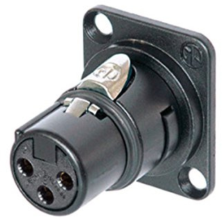 Neutrik NM3FD-B, XLR-Buchsen-Modul, Kabelstecker, geeignet für Audio- und Musikgeräte
