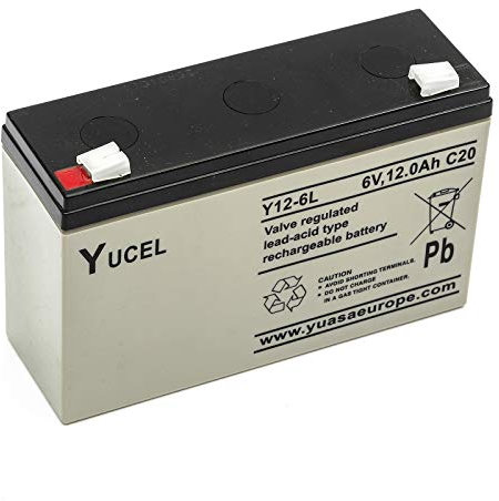 Yucel/Yuasa Y12-6 Sealed Lead Acid Battery 6v 12ah Fire Alarm Panel Back Up