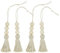 BESPORTBLE 4 stücke Quaste Holzperlen Ornamente Baumwolle Linie Natürliche Baumwolle String Holzperle Schrank Türgriff Dekoration für Zuhause