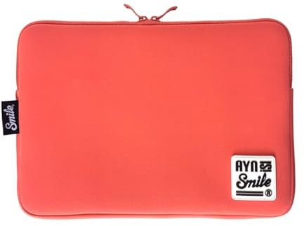 SMILE - Funda de Diseño para Portátil y Tablet hasta 13 y 14 Pulgadas Smile Colors Living Coral Neopreno Rosa