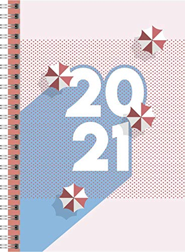 rido/idé 7021804011 Wochenkalender/Buchkalender 2021, Modell Timing 1, 2 Seiten = 1 Woche, Blattgröße 14,8 x 21 cm, A5, „Ocean“, PP-Einband