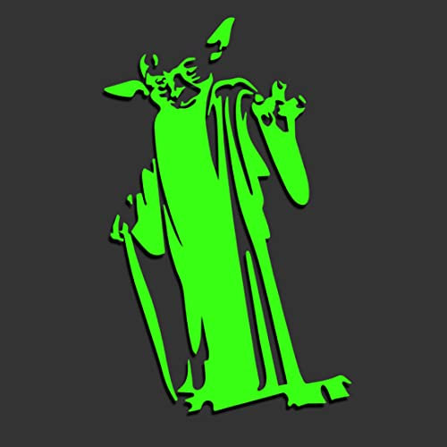 Decus Yoda Star Wars L 0228 (neon grün) // Sticker OEM JDM Style Aufkleber