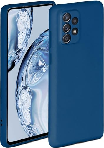 ONEFLOW Soft Case für Samsung Galaxy A52 / A52s 5G Hülle aus Silikon mit Kameraschutz, Silikonhülle mit erhöhtem Schutz fürs Display, Backcover Schutzhülle, weiche Handyhülle, Blau