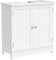 Under Sink Shelf Storage Bathroom Vanity Organizer Basin Bathroom Cabinet Under Basin Storage Unit with two-tier Shelf (White)