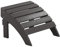 Repose-pied Confortable pour Fauteuil Bas de Jardin Effet Bois Gris Foncé Résitant pour Jardin ou Terrasse Style Rustique et Campagne Beliani