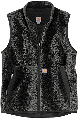 Carhartt Uomo 104995 Gilet in pile da uomo vestibilità comoda, Granito Heather, Medium