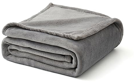 MIULEE Kuscheldecke Flauschig Decke Fleecedecke Wohndecken Couchdecke Flauschig Überwurf Mikrofaser Tagesdecke Sofadecke Blanket Für Bett Sofa Schlafzimmer Büro 230x270 cm Hellgrau