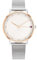 Tommy Hilfiger Analog Quarzuhr für Damen mit Silbernes Edelstahl-Mesh-Gliederarmband - 1782666
