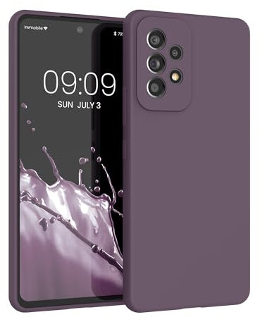 kwmobile Hülle kompatibel mit Samsung Galaxy A53 5G Hülle - Silikon Handy Case - Handyhülle weiche Oberfläche - kabelloses Laden - Helle Iris