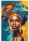 FireDeer Schwarze Wandkunst, abstrakte afrikanische Frau, Poster, Afro-Mädchen, Leinwandgemälde, moderne ästhetische Bilder für Wohnzimmer-Dekor (06-POP, 40,6 x 61 cm, ungerahmt)