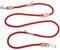 2m Hundeleine mit 2 Karabiner, Nylon Doppelleine, Robuste Trainingsleine Schleppleine, Tragbar Hunde Doppelleine Verstellbar, Übungsleine Dauerhafte für kleine, mittelgroße und große Hunde (rot)