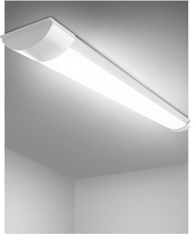 Sararoom 5FT 50W LED Batten Light - 6500K Cool White Tube, 5000LM Ceiling Surface Mounted Strip for Home, Office, Garage, Shop, School, Restaurant