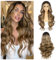 Sapphirewigs Braun Lace Front Perücke Synthetische 13x4 Körper Welle Ombre Honigbraun Balayage Perücken Damen Party Date Tägliche Tragen Natürlich Aussehen Weihnachten 26inch