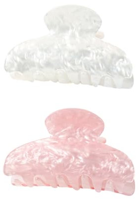 Lot de 2 pinces à cheveux en plastique à forte tenue - Pinces à cheveux tendance - Pinces à cheveux antidérapantes - Accessoires pour cheveux pour femmes et filles