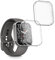 kwmobile Carcasa Compatible con Amazfit Bip 5 Unity 46mm Funda - 2X Protector Pantalla Completo - Ultrafino y antigolpes - Transparente