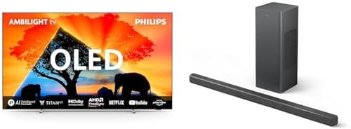 PHILIPS Ambilight 55OLED759 4K OLED Smart TV with PHILIPS TAB6309 Soundbar