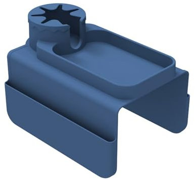 ROSSRORE Anti-Slip Couch Armrest Tray & Cup Holder, Sofa Armrest Organizer with 4 Pockets for Magazines, Tablets, Phones, iPads, Coffee Cups Blue