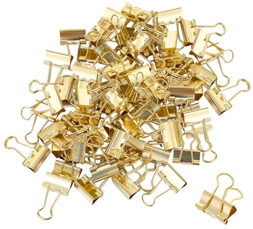 80 st vikbara klämmor 19 mm metallpåsklämmor kan användas som mönsterpåsklämmor, stora klämmor, guld