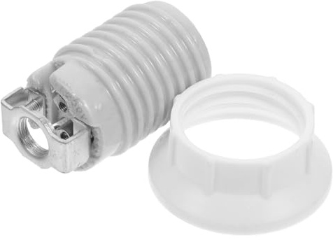 VOSAREA Douille en Porcelaine E14 pour Éclairage Intérieur Design Moderne et Élégant pour Remplacement de Lampe, Compatible Polyvalente, Matériau Céramique et Aluminium