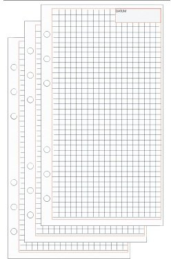 Jüscha Einlage Kariert, inkl. 50 Blatt, DIN A6, B-2610