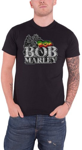 Unknown Men's Distressed Logo T Shirt, Black, XL UK