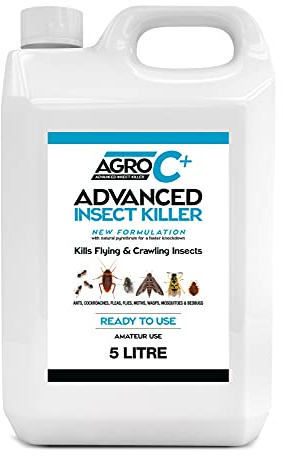 AGRO Clothes Moth Advanced Killing Poison Spray Treatment with Added Permethrin 5L