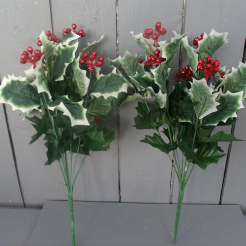 2 x buissons de houx artificielle