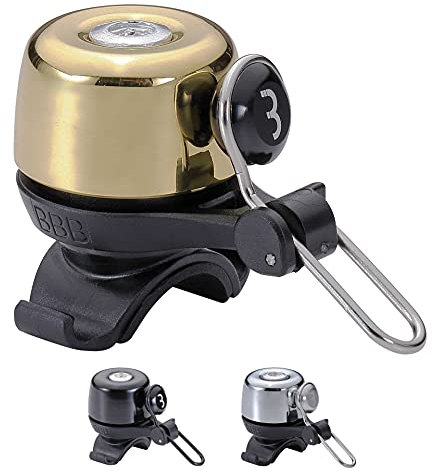 BBB Cycling Unisex-Adult Noisy BBB-17 Cycling Bike Fahrradklingel Lenker Sound Bell für Renn-und Rennräder, Glänzend Gold, One Size