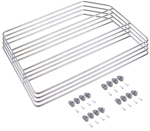 Emuca – Trennelemente-Set für Schränke und Regale, Trennelemente zum Ordnen von Speiseschränken, Stahl, verchromt, 4 Stück
