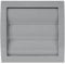 Vent Systems Ø100 mm / 4 Inch - Gray Air Vent Plastic Cover - Louvered Outdoor Opening Flap Vent Built - in Pest Guard Screen HVAC for Home Improvement