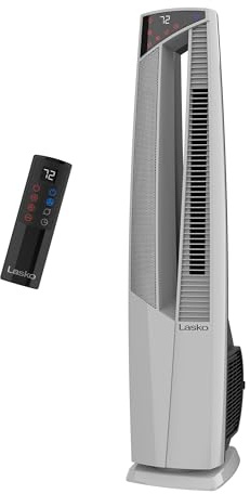 Lasko FHV820 Oscillating All Season High Velocity Hybrid Fan and Space Heater in One with Remote Control, Timer, and Thermostat for Year Round Indoor Home Use