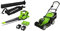Greenworks 2x24V blower vacuum, mower with 2x4Ah battery and dual-slot charger