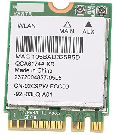 Annadue Drahtlose WLAN Karte,QCA6174A 2,4 G/5 G Dualband Wireless Netzwerkkarte,M.2 867 Mbit/s BT4.0 WLAN Drahtlosnetzwerkkarte, 802.11a/b/g/n/ac Protokoll, Plug and Play