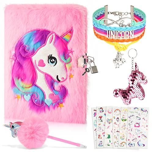 Dislocati Unicorn Gifts for Girls, Secret Diary for Girls Gifts for 6-12 Year Old Girls Birthday Presents for 6 7 8 9 Year Old Girls Kids Toys Age 3-10 Stationary Sets for Girls Birthday Gifts