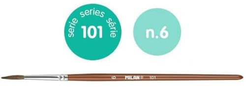 Sachet avec Crochet Pinceau Scolaire Rond série 101 n°6 MILAN®