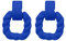 Rechteckige Ohrringe für Frauen Quadratische Acrylohrringe Geometrische Statement-Ohrringe Titanohrringe Für Männer (Blue, One Size)