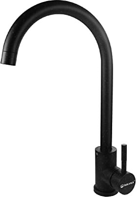 SOLVEX Rubinetto Cucina In Acciaioinossidabile, Miscelatore Cucina Monocomando Per Lavello Con Beccuccio Girevole a 360 °Rubinetti Da Cucina,Nero,SP-10020-N