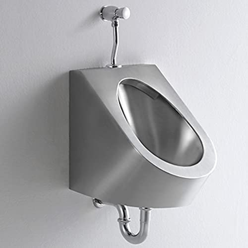 Fadiadem Edelstahl-Urinal-Wand-Urinal, Modernes, kreatives, hocheffizientes Auswasch-Urinal mit Ablaufventil, Kommerzielle Wohnnutzung Badezimmer Toilette Urinal, für Zuhause/Hotel/Bar/Flughafen