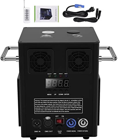 UKing Pyrotechnikmaschinen, 530W Cold Spark Feuerwerksmaschine Stage Spezialeffekt Machine per DMX-512 oder Fernbedienung Verwenden Sie in Big Show Hochzeitszeremonie Bar Hochzeit, Bühne Party (1 Per)