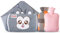 Bolsa de Agua Caliente 1.3L, Nifogo Botellas de agua caliente con Felpa Funda, Hot Water Bottle Bolsa de Agua Térmica Grande para el Cuello y el Hombro y el Alivio del Dolor (1300L)